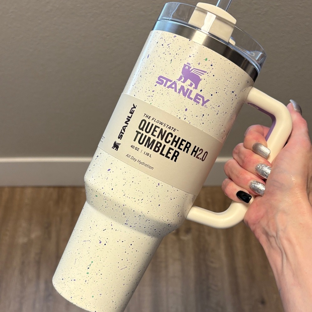 Price FIRM New Stanley Cream Speckle Quencher H20 Tumbler